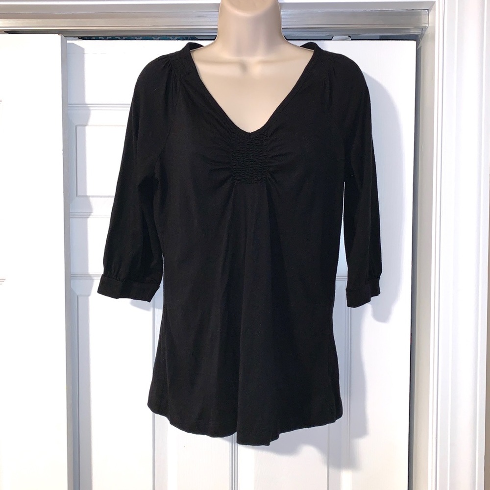 DANA BUCHMAN Black 3/4 sleeve shirt S
